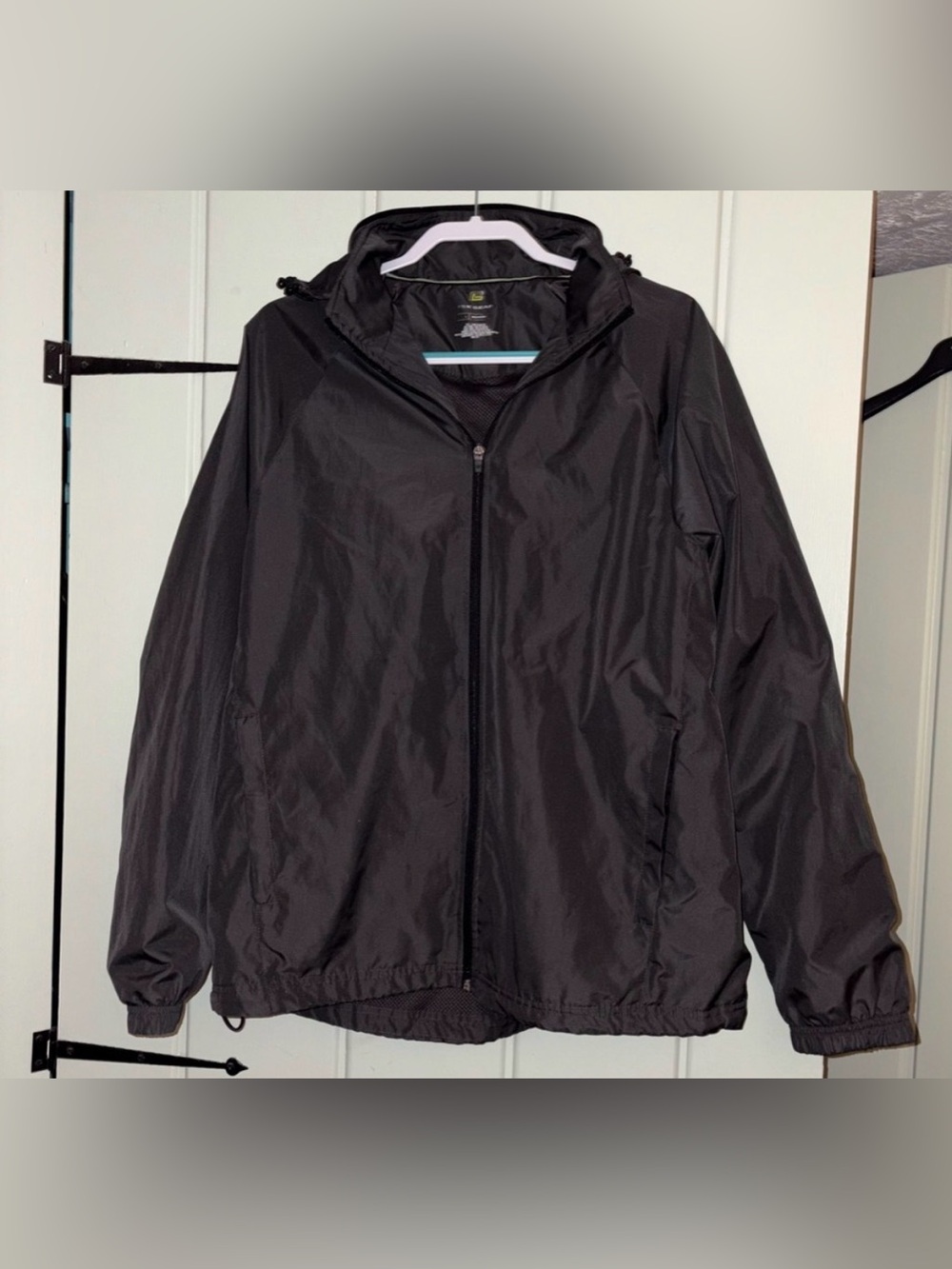 tek gear Dark Grey Hooded Windbreaker Jacket size L